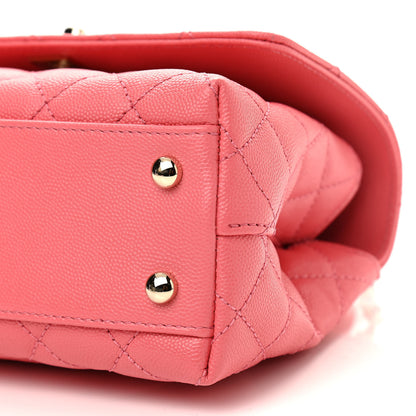 Chanel Caviar Quilted Mini Coco Handle Flap Pink 10 of 10