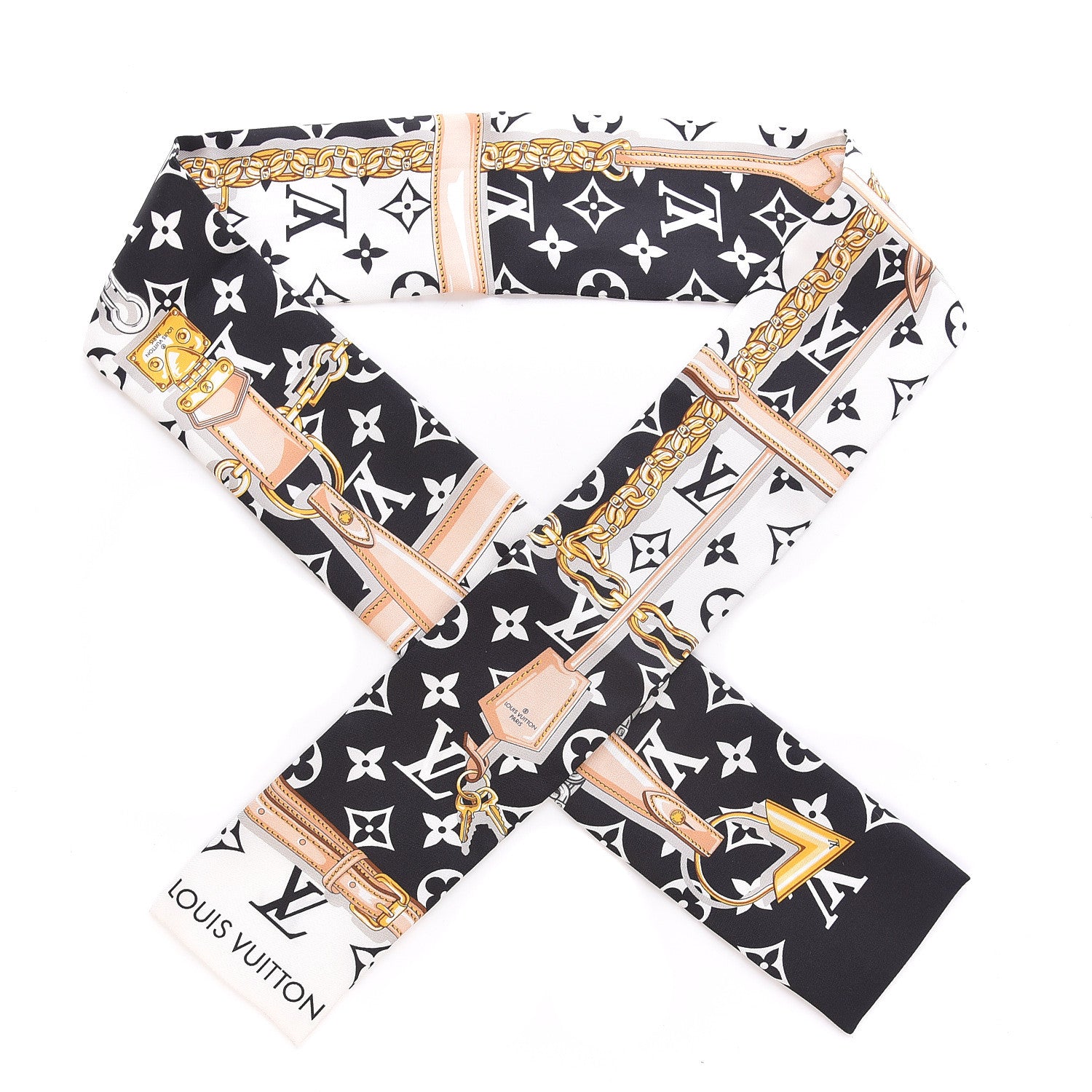 Louis Vuitton Silk Monogram Confidential Bandeau Black 1 of 4