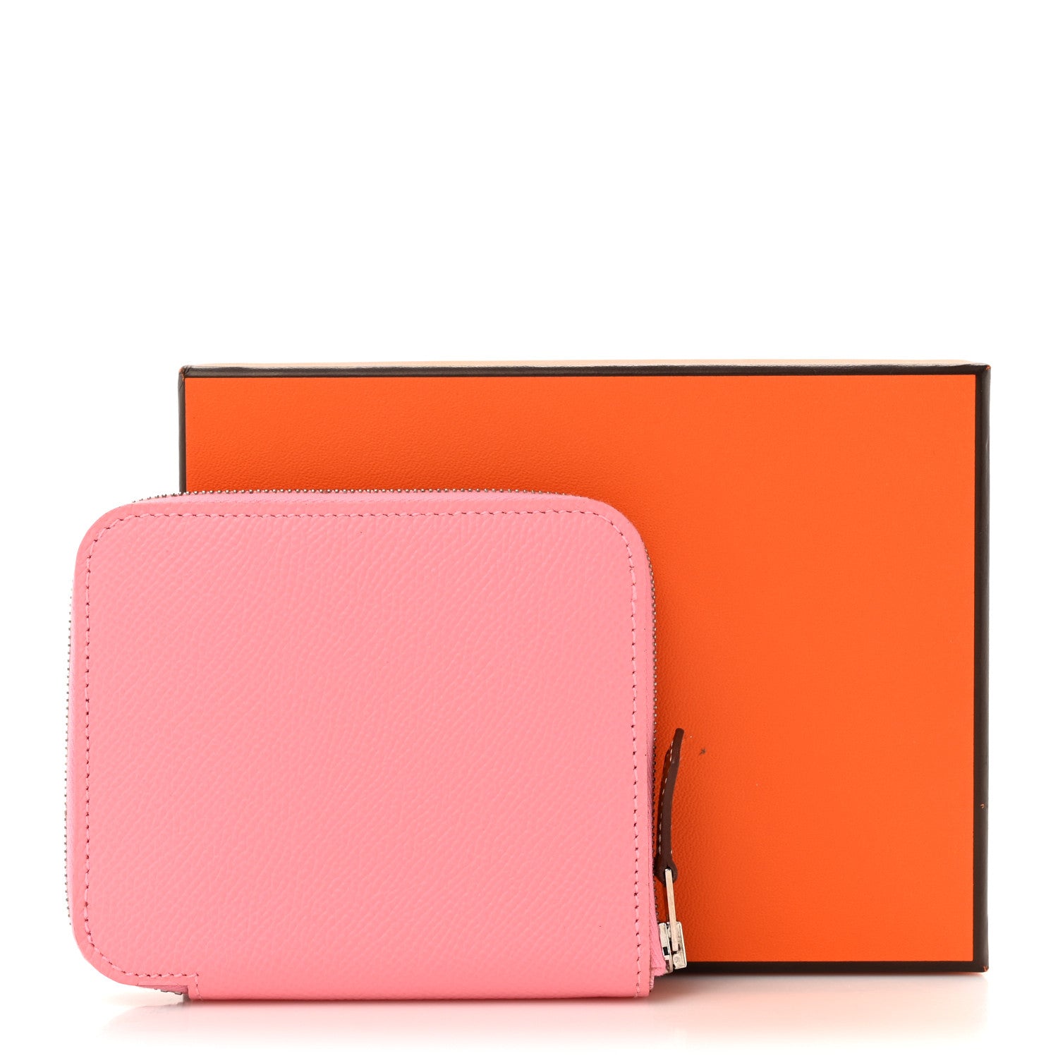 Hermes Epsom Silk'In Compact Wallet Rose Confetti 9 of 9