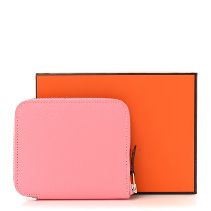 Hermes Epsom Silk'In Compact Wallet Rose Confetti 9 of 9