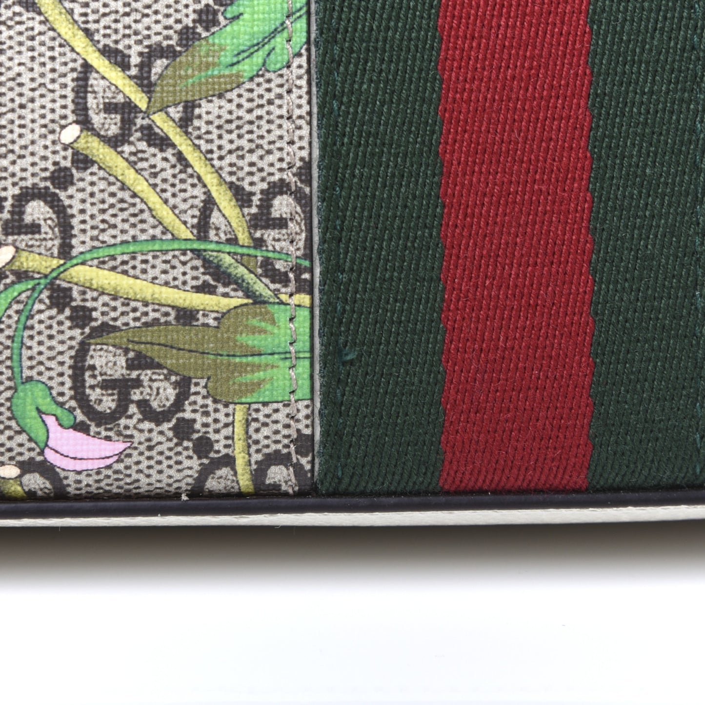 GG Supreme Monogram Flora Web GG Small Ophidia Dome Shoulder Bag White