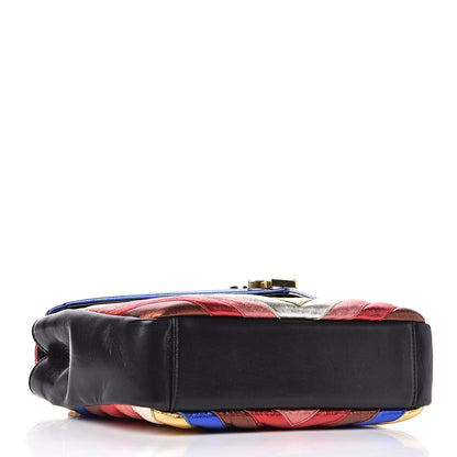 Saint Laurent Metallic Calfskin Matelasse Chevron Monogram Medium College Satchel Multicolor 4 of 13