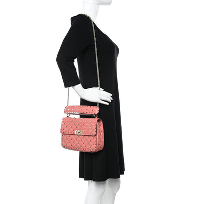 Valentino Garavani Nappa Medium Rockstud Spike Shoulder Bag Paradise Rose 2 of 11