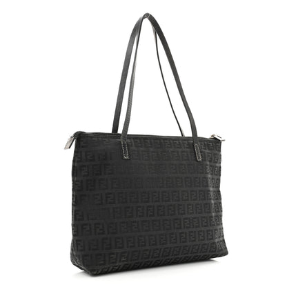 Fendi Zucchino Small Roll Tote Black 3 of 14