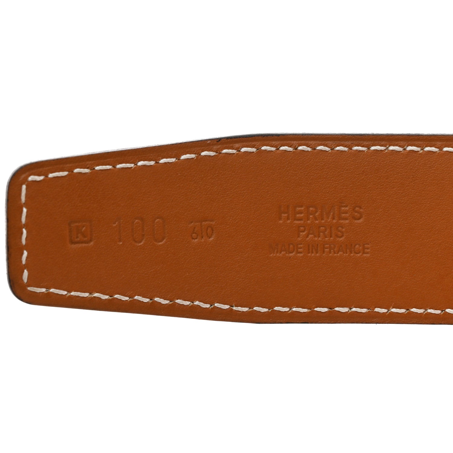 Hermes Epsom Chamonix 32mm Belt Strap 100 40 White Gold 4 of 8