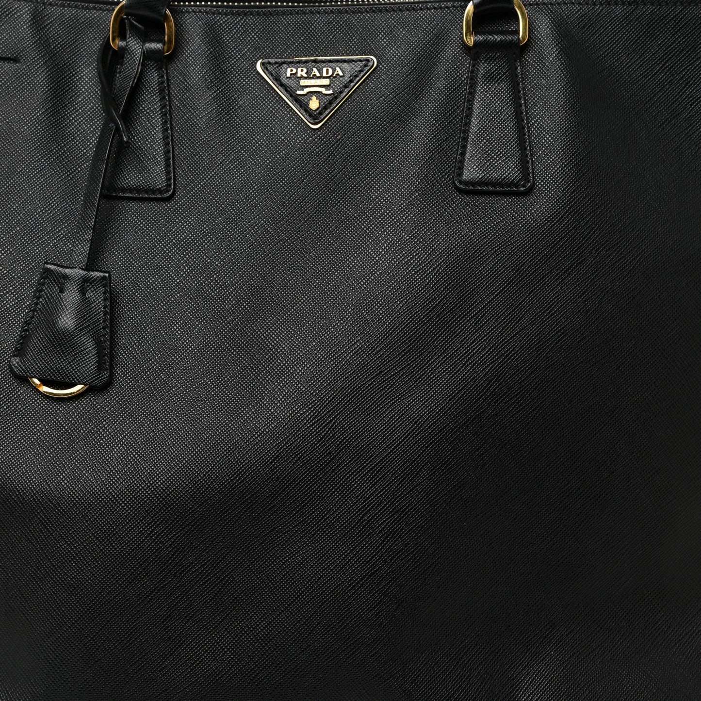 Saffiano Large Galleria Double Zip Tote Black