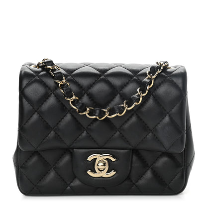 Chanel Lambskin Quilted Mini Square Flap Black 1 of 10