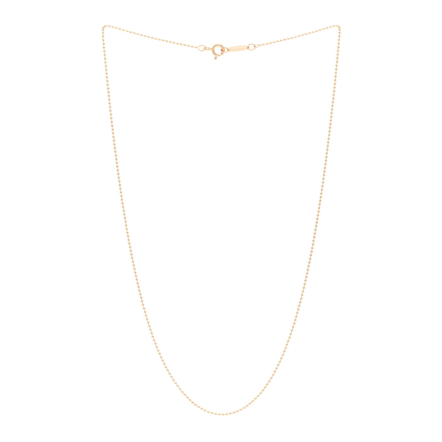 18K Rose Gold Beaded Chain Necklace
