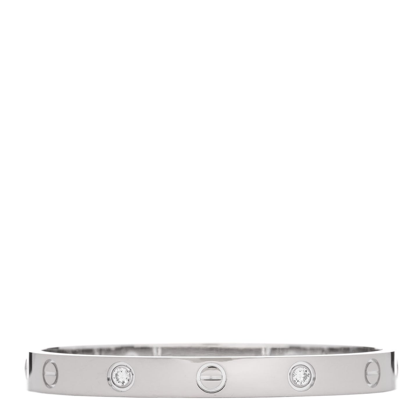 18K White Gold 4 Diamond LOVE Bracelet 16