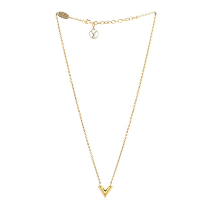 Louis Vuitton Essential V Necklace Gold 3 of 7