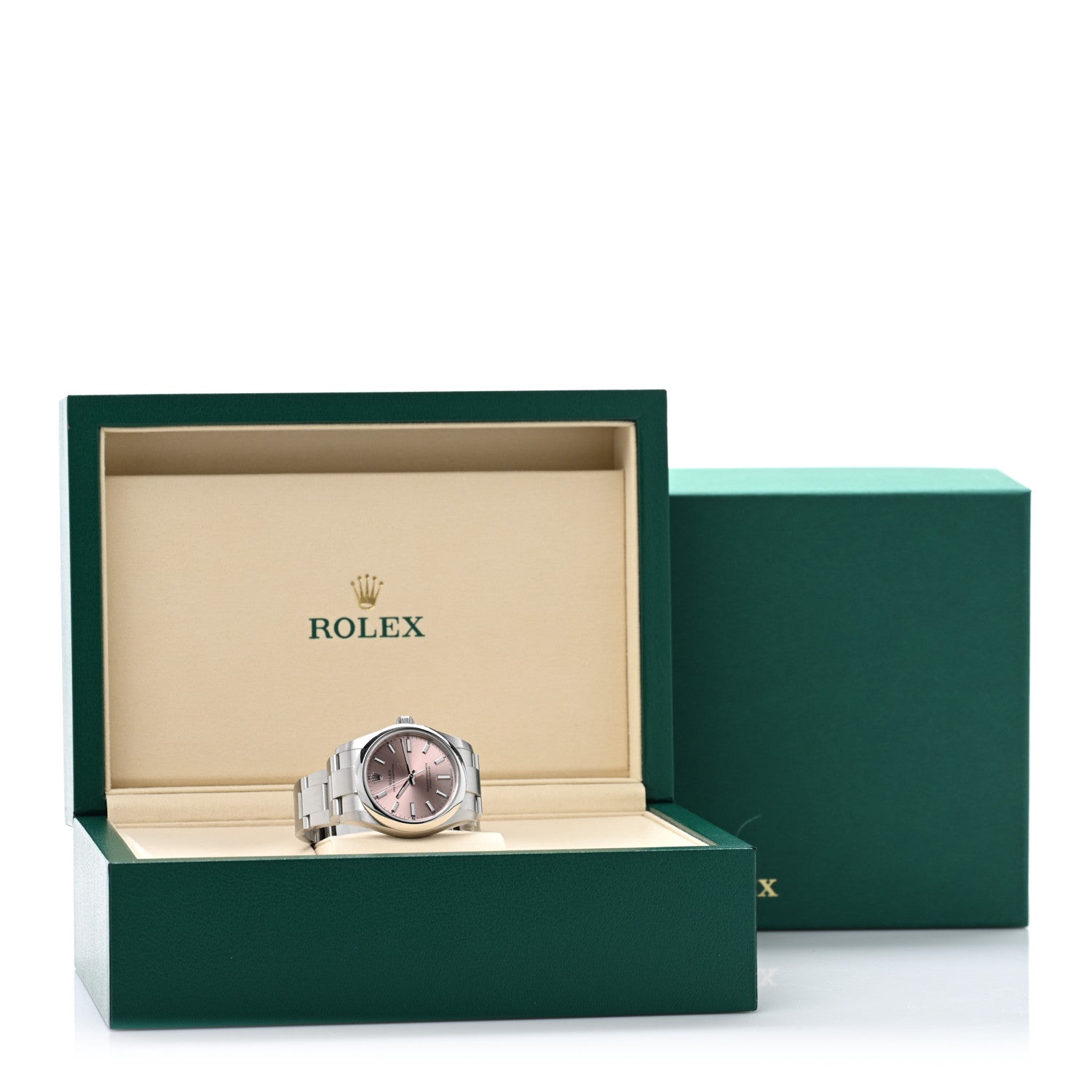 Rolex Stainless Steel 34mm Oyster Perpetual Watch Pink 124200 5 of 5