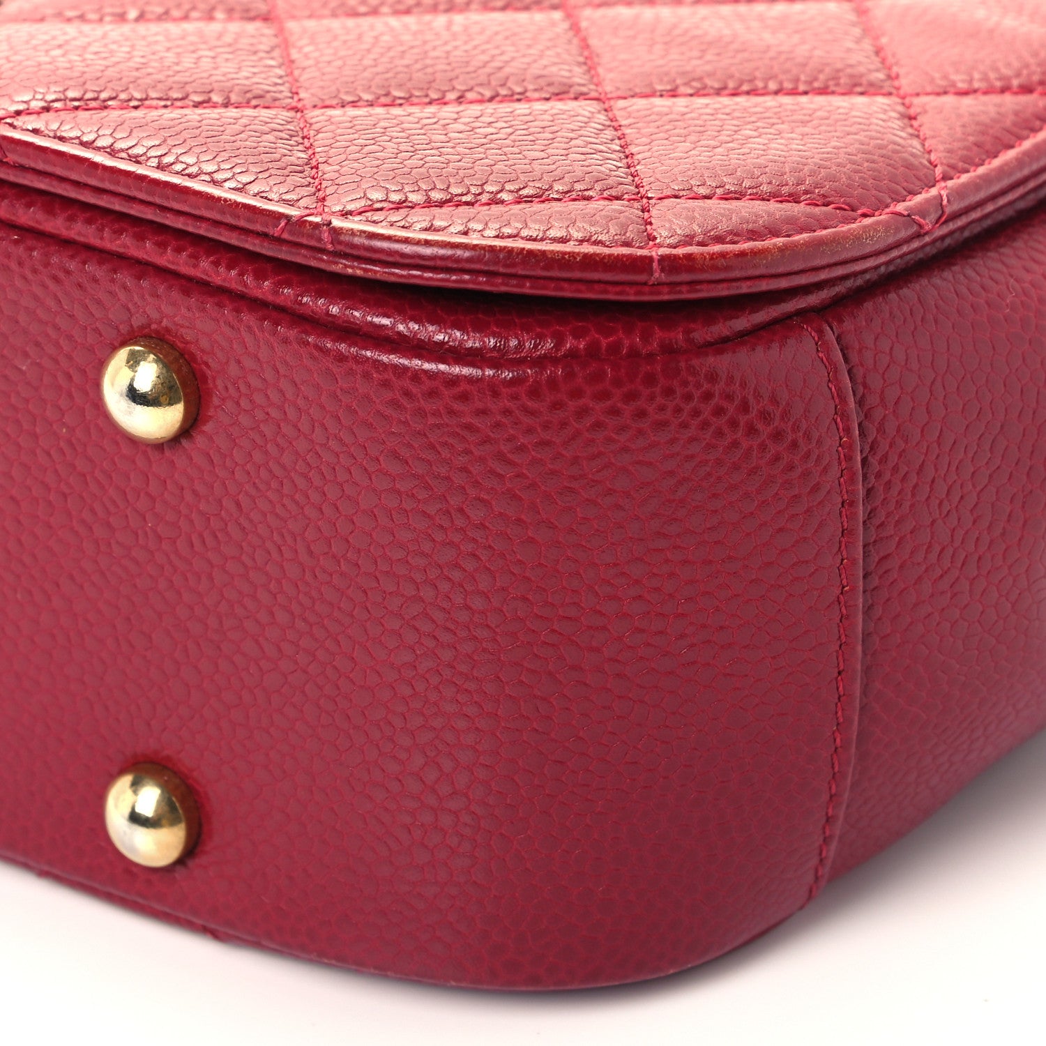 Chanel Caviar Quilted Carry Around Flap Bag Red 10 of 12