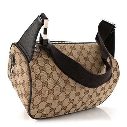 Gucci Monogram Dollar Calfskin Waist Pouch Beige Ebony Testa di Moro Marrone Scuro 3 of 10