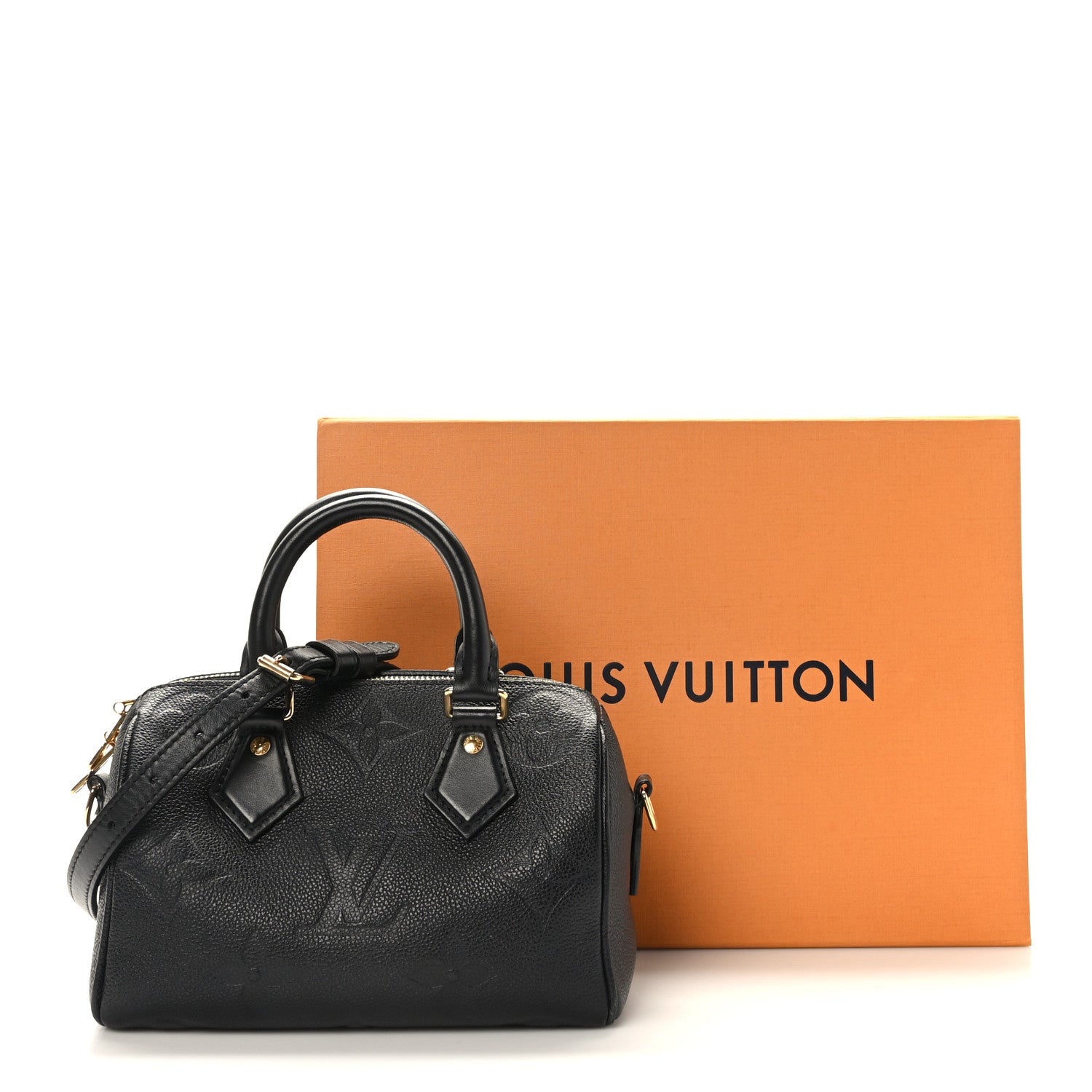 Louis Vuitton Empreinte Monogram Giant Speedy Bandouliere 20 Black 10 of 10