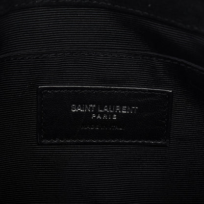 Saint Laurent Suede Calfskin Small Fringe Crossbody Bag Black 6 of 8