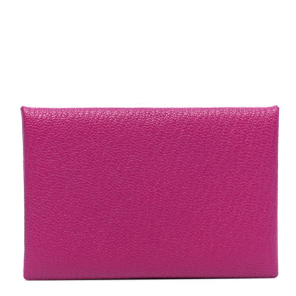Hermes Chevre Mysore Calvi Card Case Rose Pourpre 1 of 5