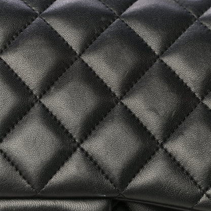 Chanel Lambskin Quilted Jumbo Double Flap Black 19 of 22