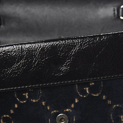 Gucci Velvet GG Monogram Super Mini Dionysus Shoulder Bag Blue Beige Black 16 of 18