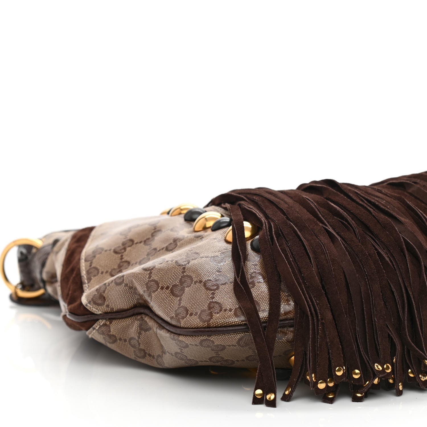 Gucci Crystal Monogram Fringe Babouska Hobo 8 of 12