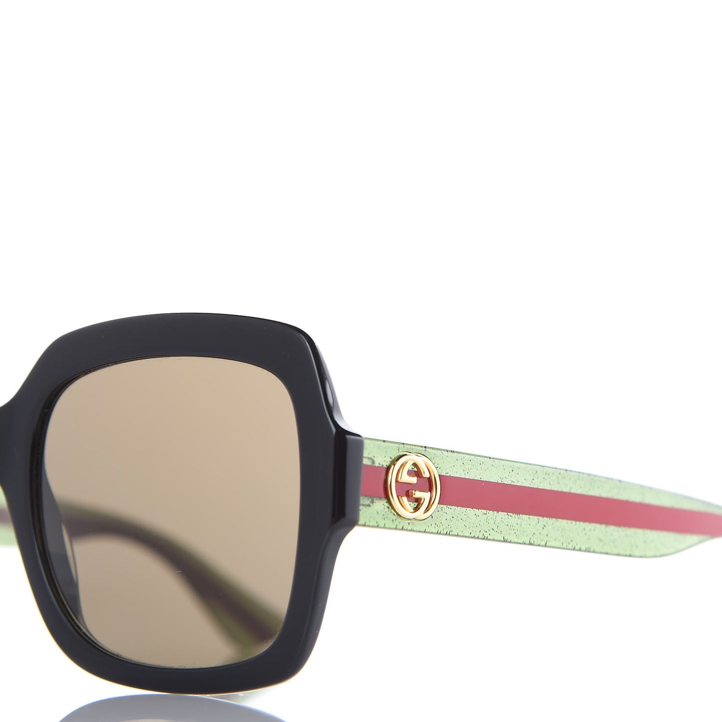 Oversize Square Web GG 0036S Sunglasses Black