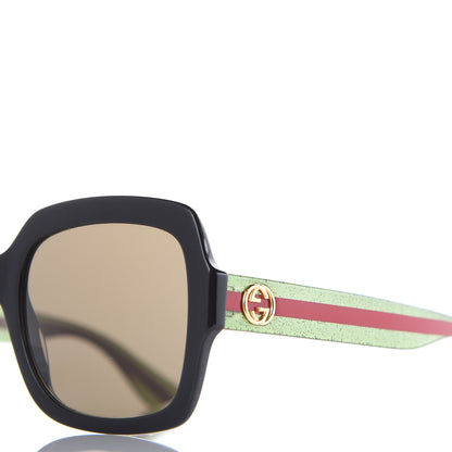 Gucci Oversize Square Web GG 0036S Sunglasses Black 5 of 7