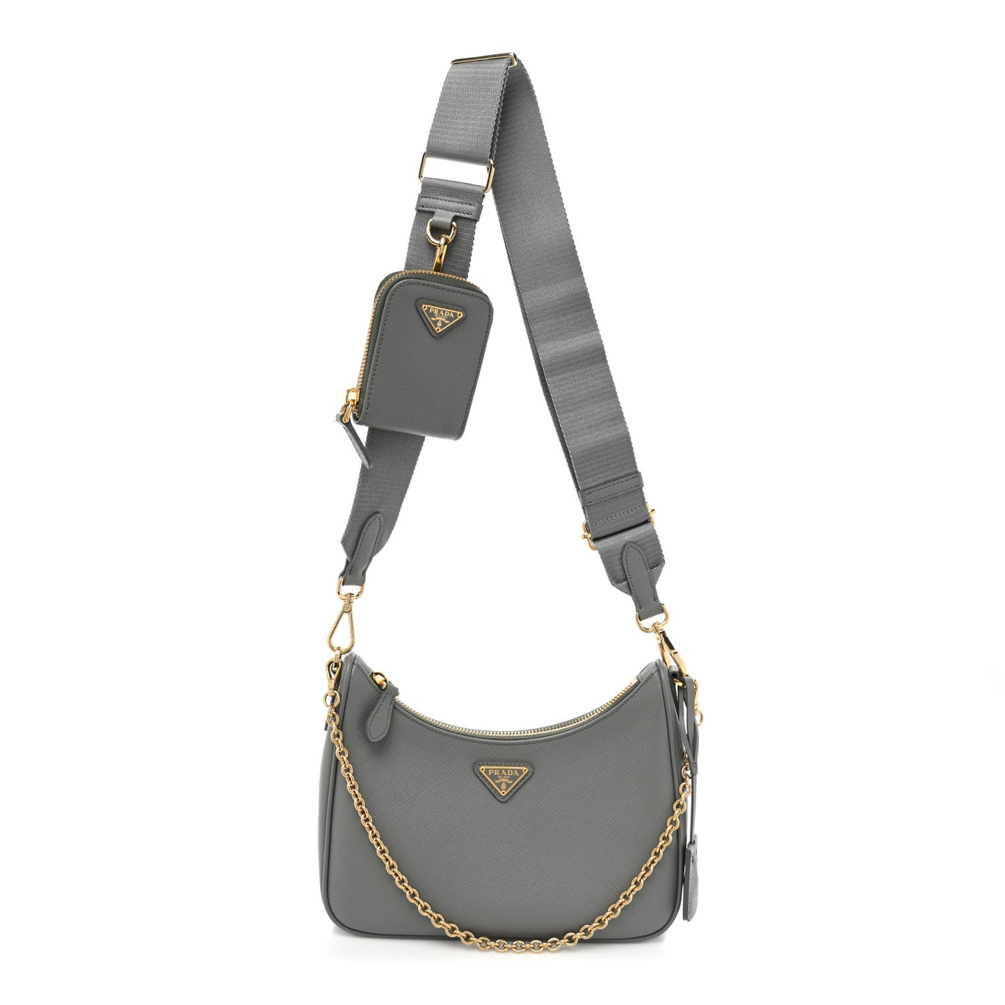 Saffiano Re-Edition 2005 Shoulder Bag Ardesia