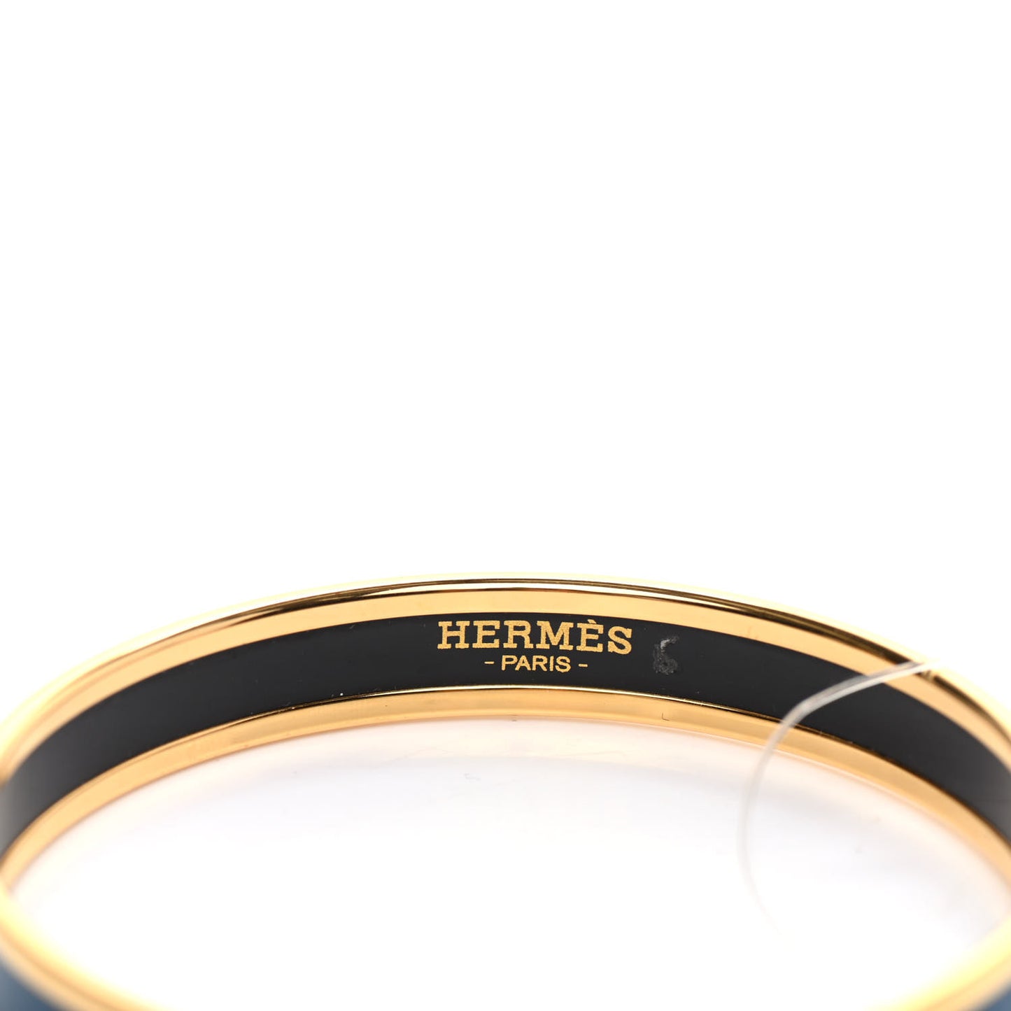 Enamel Printed Caleche Narrow Bracelet 62 Bleu Profond