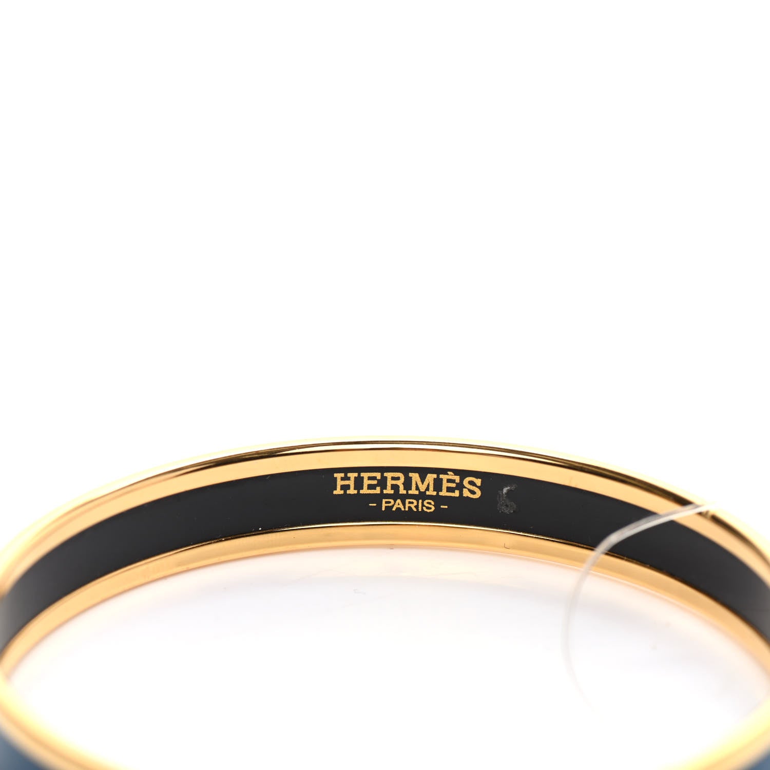 Hermes Enamel Printed Caleche Narrow Bracelet 62 Bleu Profond 4 of 5