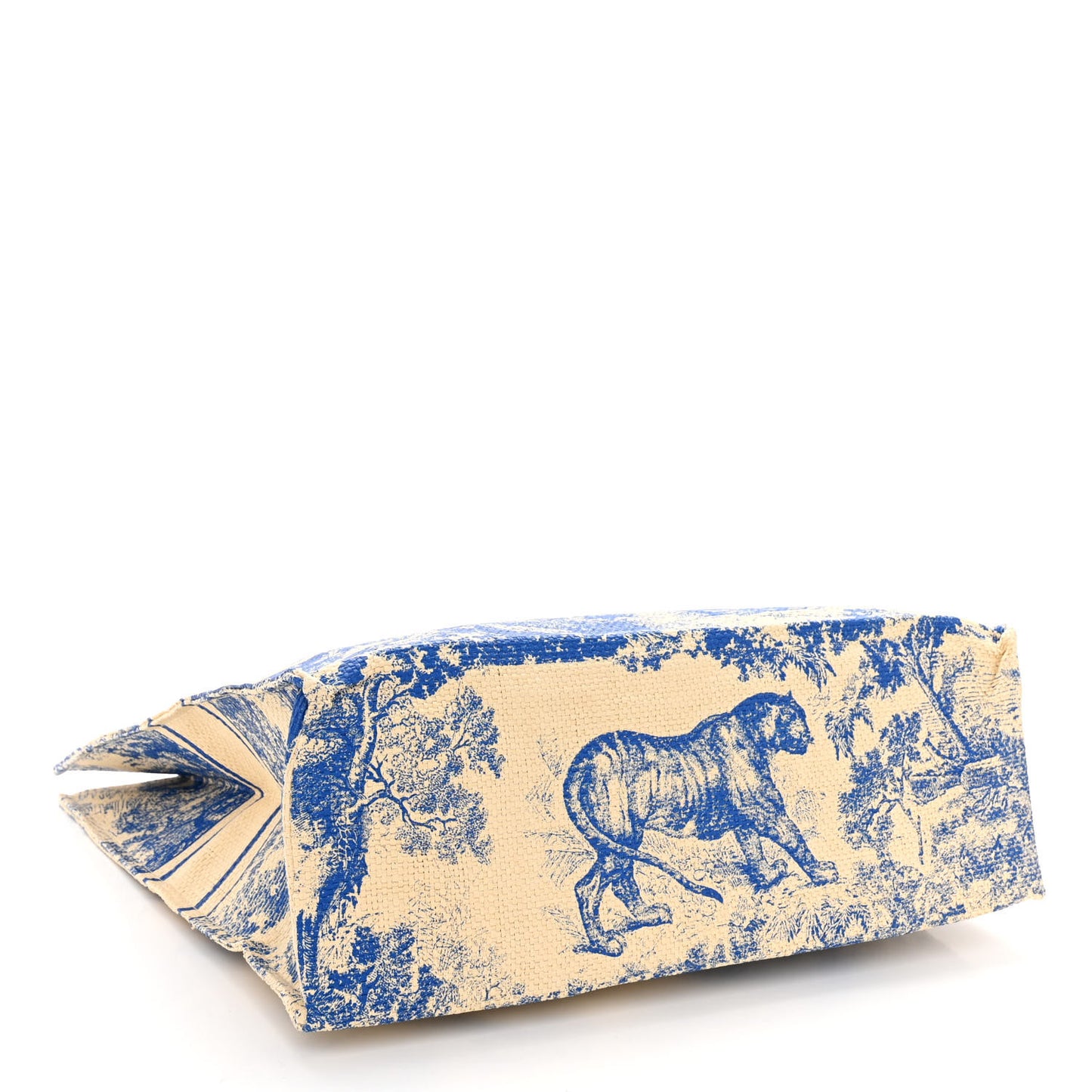 CHRISTIAN DIOR Straw Dioriviera Tote Blue