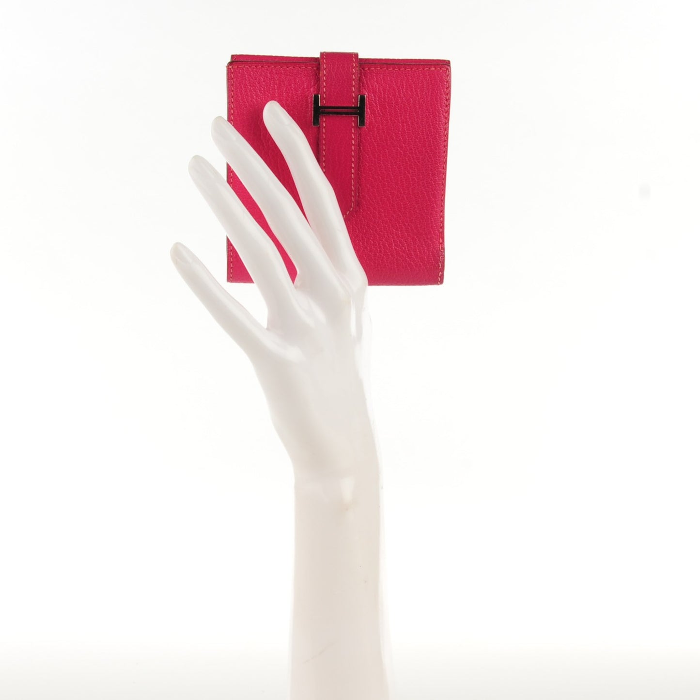 Chevre Mysore Tri Fold Bearn Wallet Rose Shocking