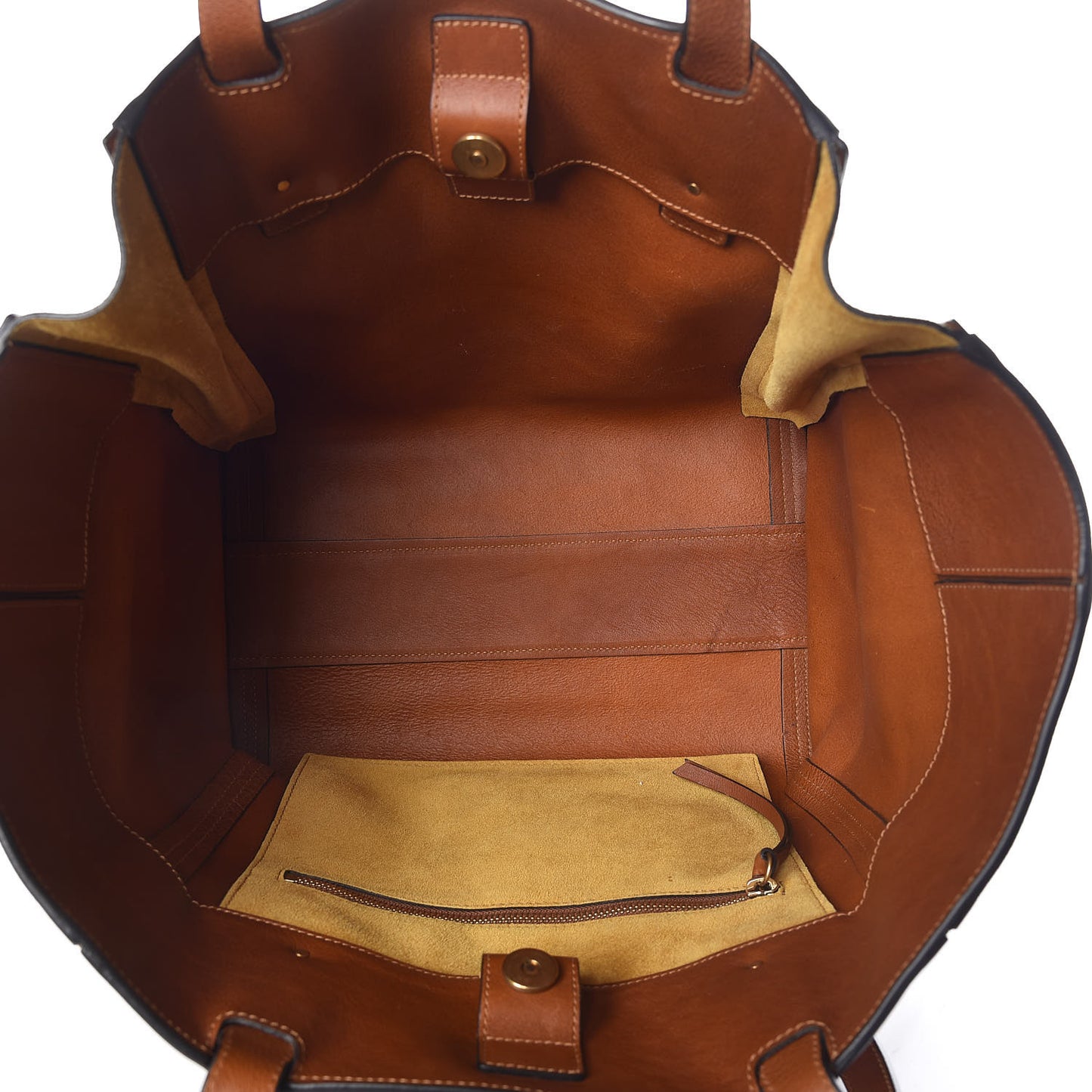 Smooth Calfskin Medium Milo Shopping Tote Caramel