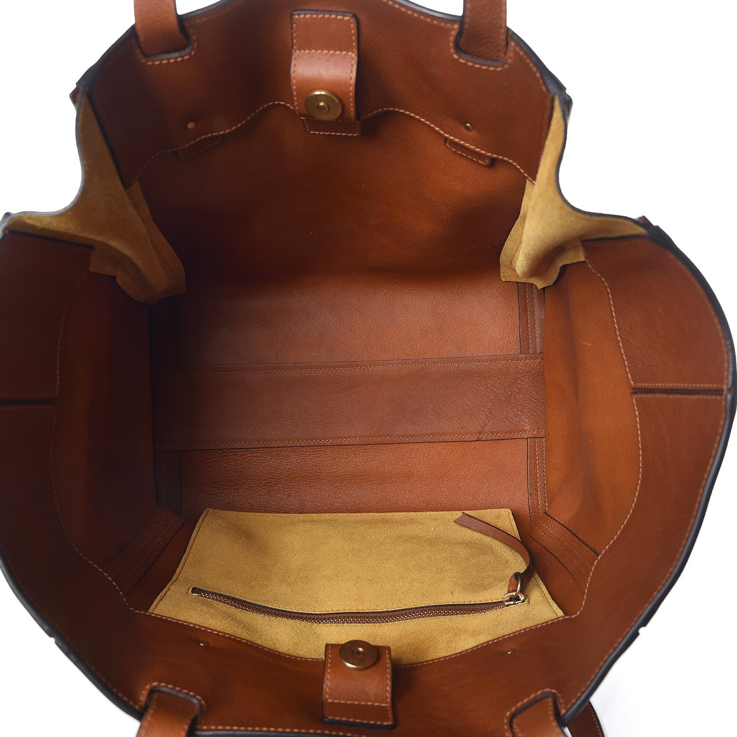 Chloe Smooth Calfskin Medium Milo Shopping Tote Caramel 7 of 8