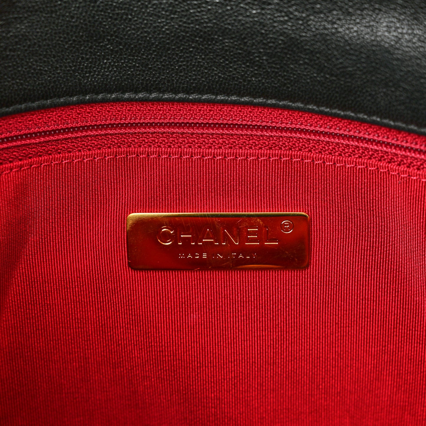 Goatskin Quilted Medium Chanel 19 Flap Black