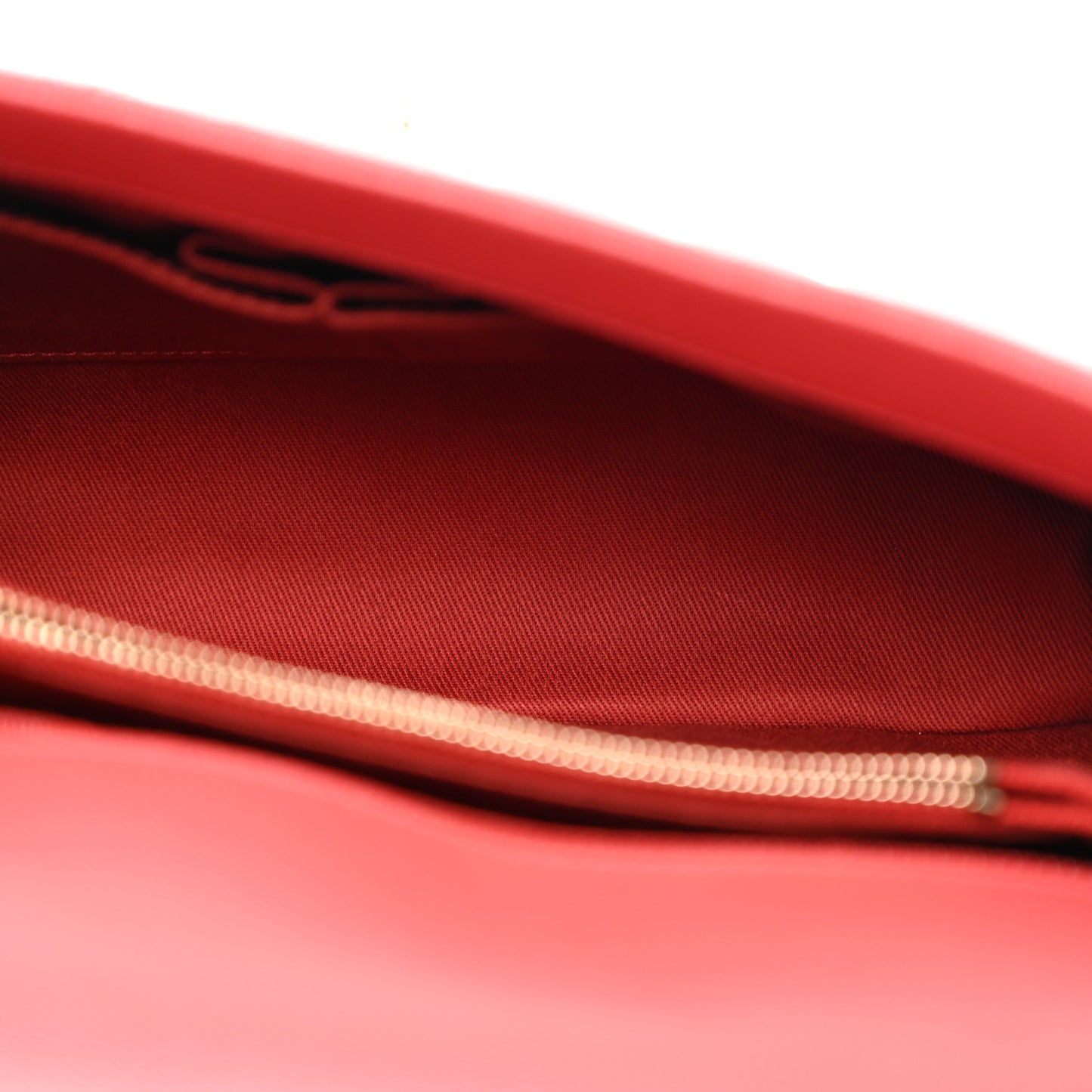 Caviar Chevron Quilted Small Coco Handle Flap Red