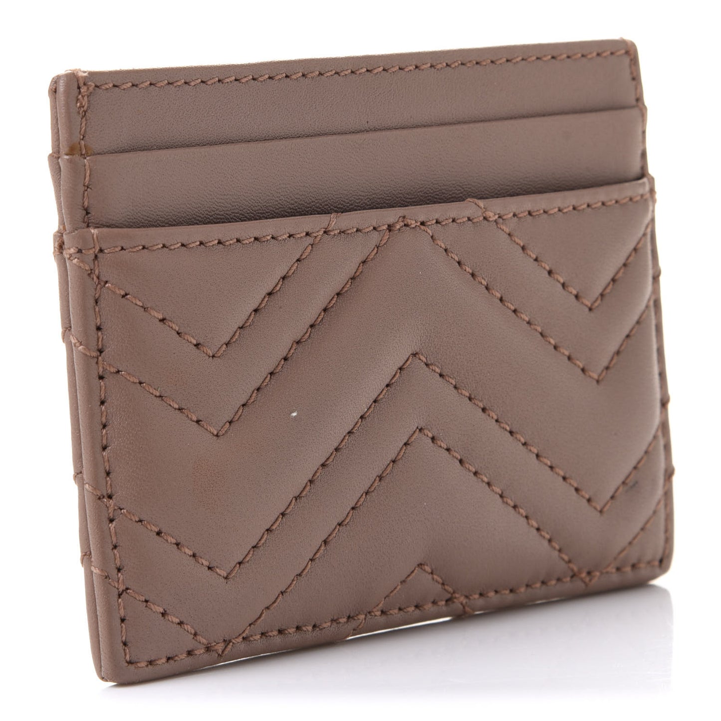Calfskin Matelasse GG Marmont Card Holder Porcelain Rose