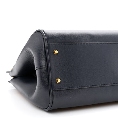Gucci Straw Lux New Sakai Calfskin Lux Medium Dahlia Bamboo Handle Tote Bag Dark Natural Blue 11 of 14