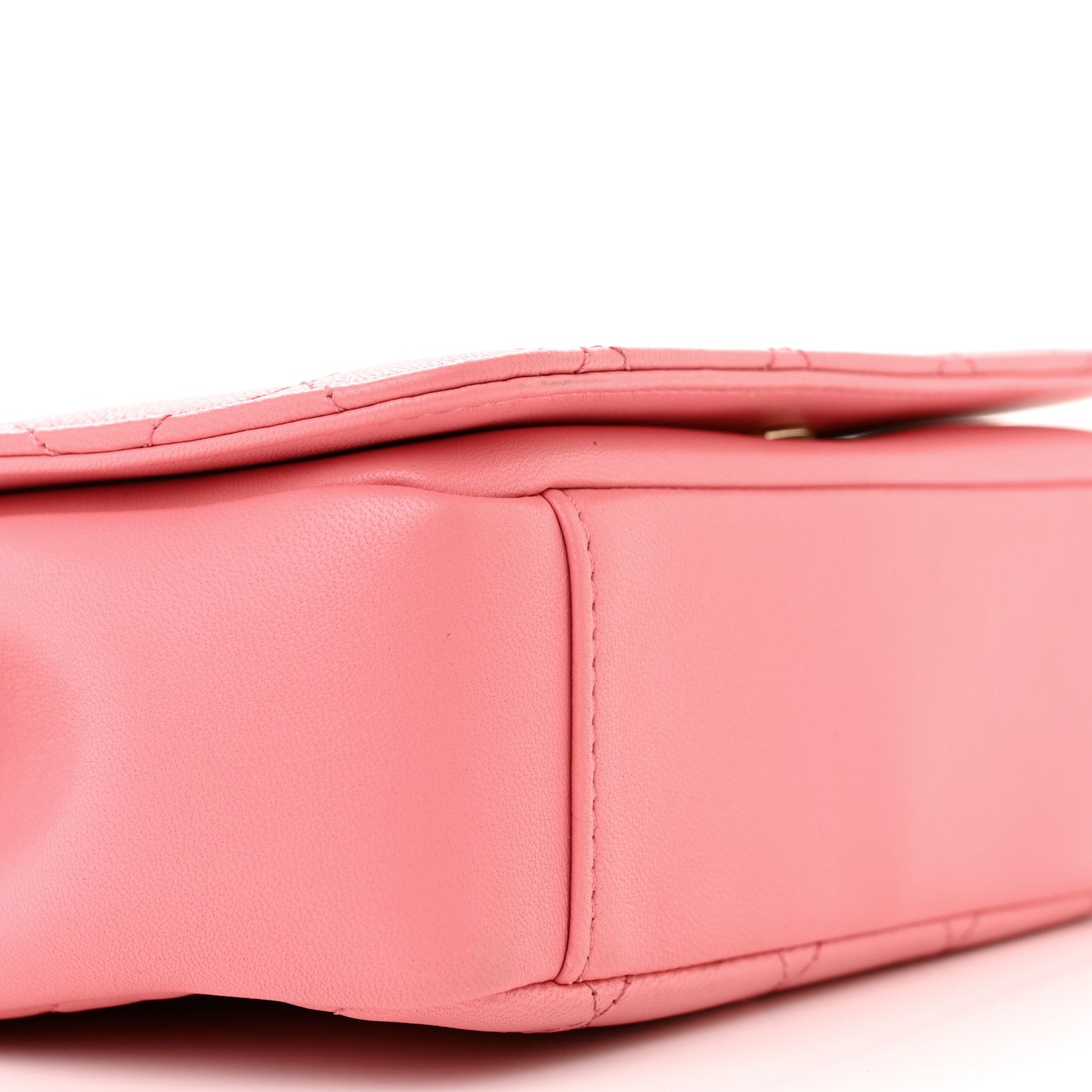 Lambskin Quilted Studded Beauty Begins Flap Rose