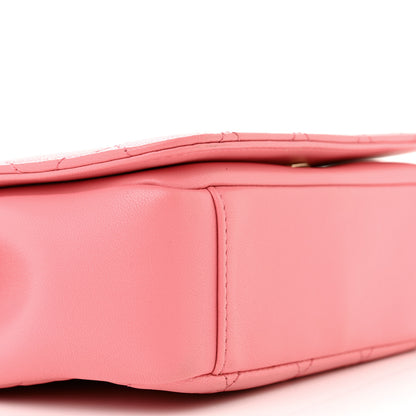 Chanel Lambskin Quilted Studded Beauty Begins Flap Rose 9 of 10