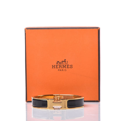Hermes Enamel Narrow Clic Clac H Bracelet PM Black 5 of 5