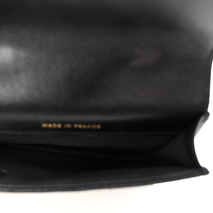 Chanel Lambskin Quilted Top Handle Flap Coin Purse With Chain Black 5 of 11
