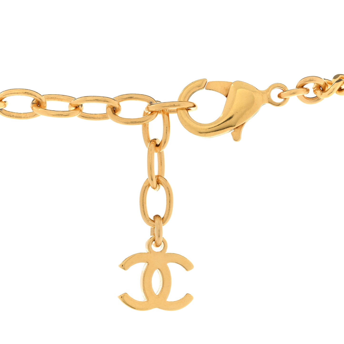 Resin CC Necklace Gold Black