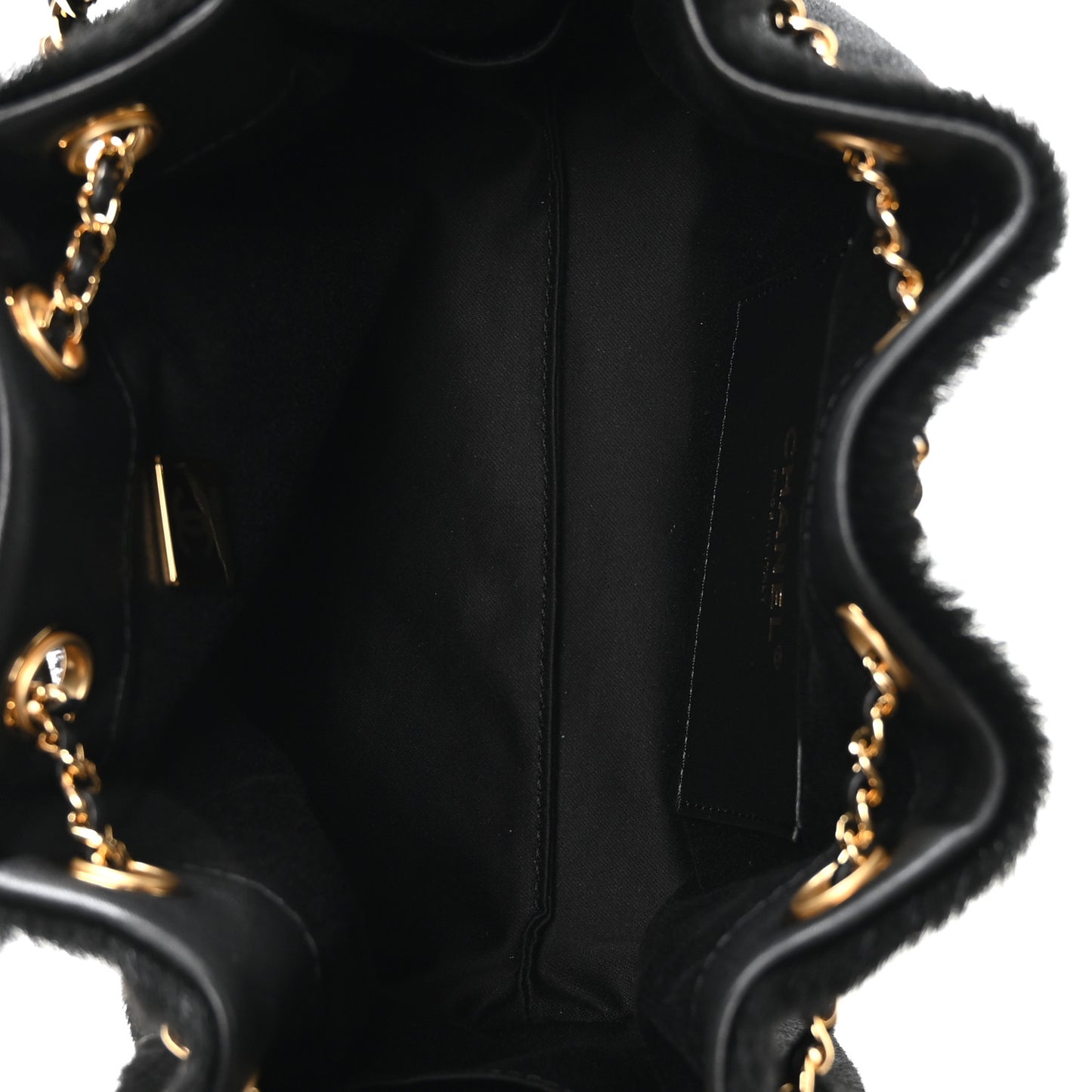 Pony Hair Mini Chanel 25 Handbag Black Black