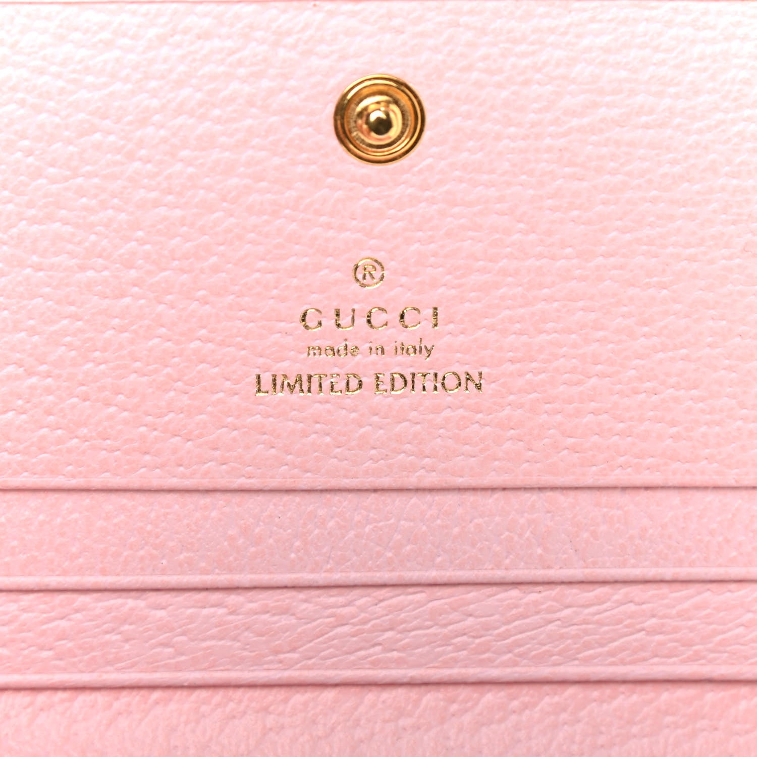 Gucci Canvas Flora Card Case Wallet Pink 6 of 7