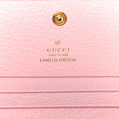 Gucci Canvas Flora Card Case Wallet Pink 6 of 7
