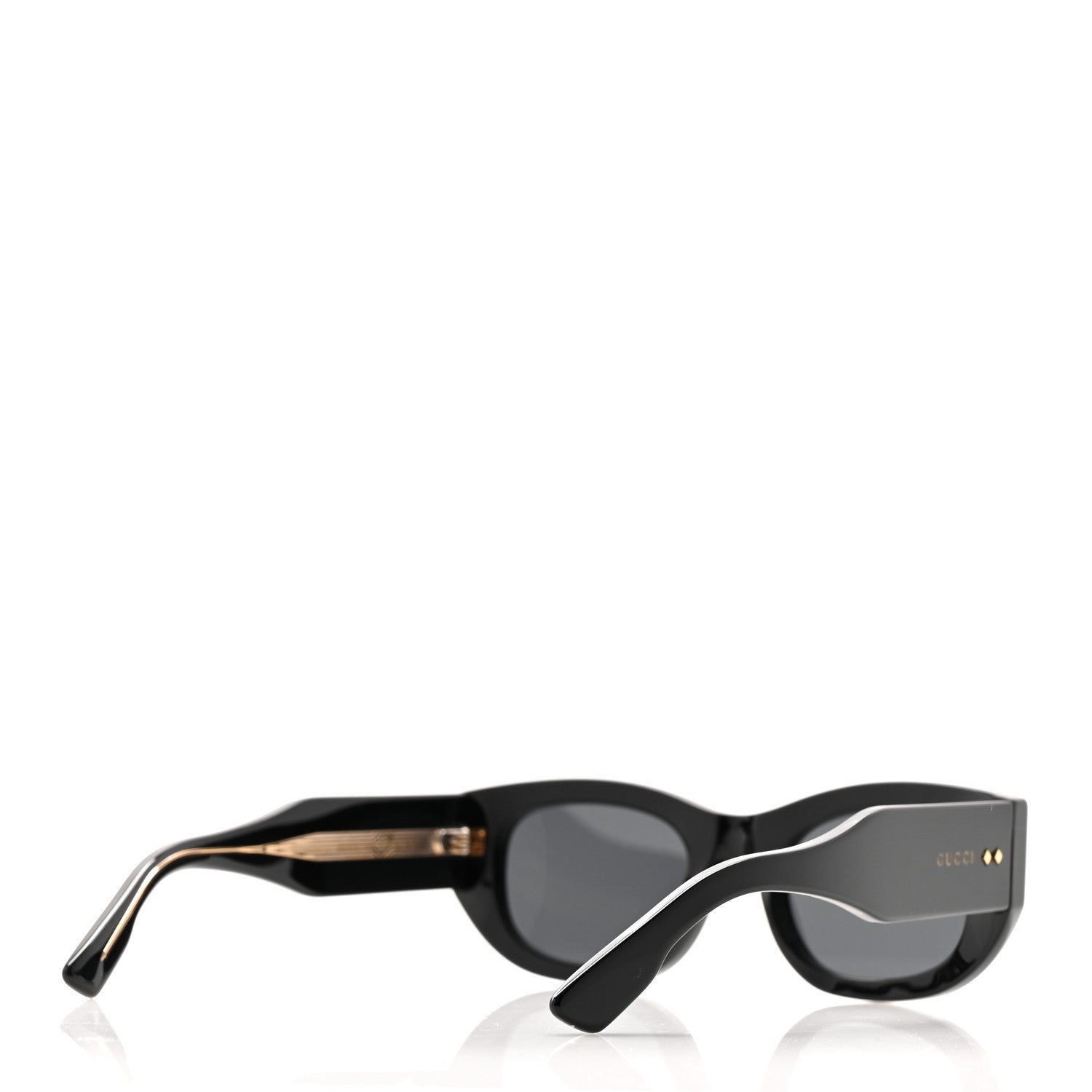 Gucci Acetate Rectangle Frame Sunglasses GG1215S Black 3 of 10
