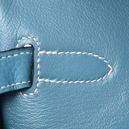 Hermes Taurillon Clemence Birkin 40 Blue Jean 11 of 28