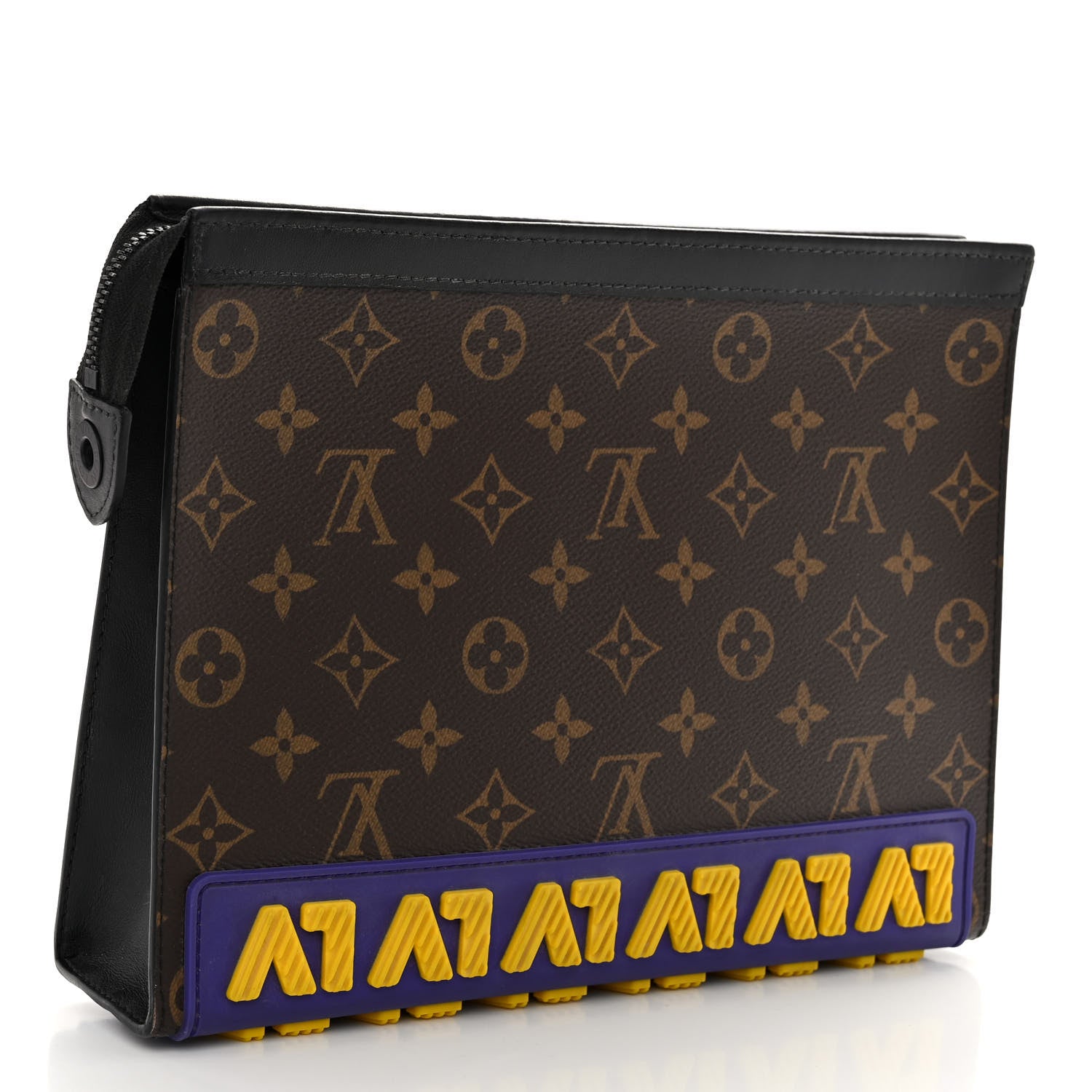 Louis Vuitton Monogram LV Rubber Pochette Voyage MM 3 of 9