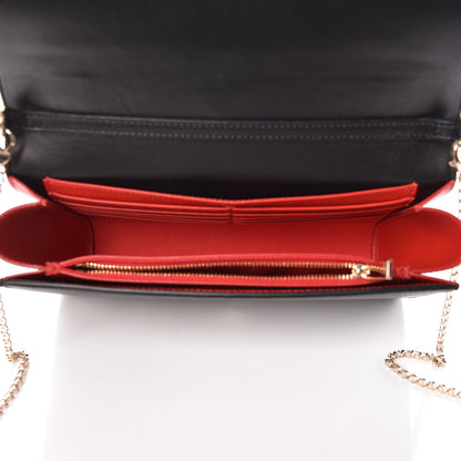 Christian Louboutin Grained Calfskin Spikes Loubinthesky Paloma Wallet On Chain Black Multimetal 7 of 10