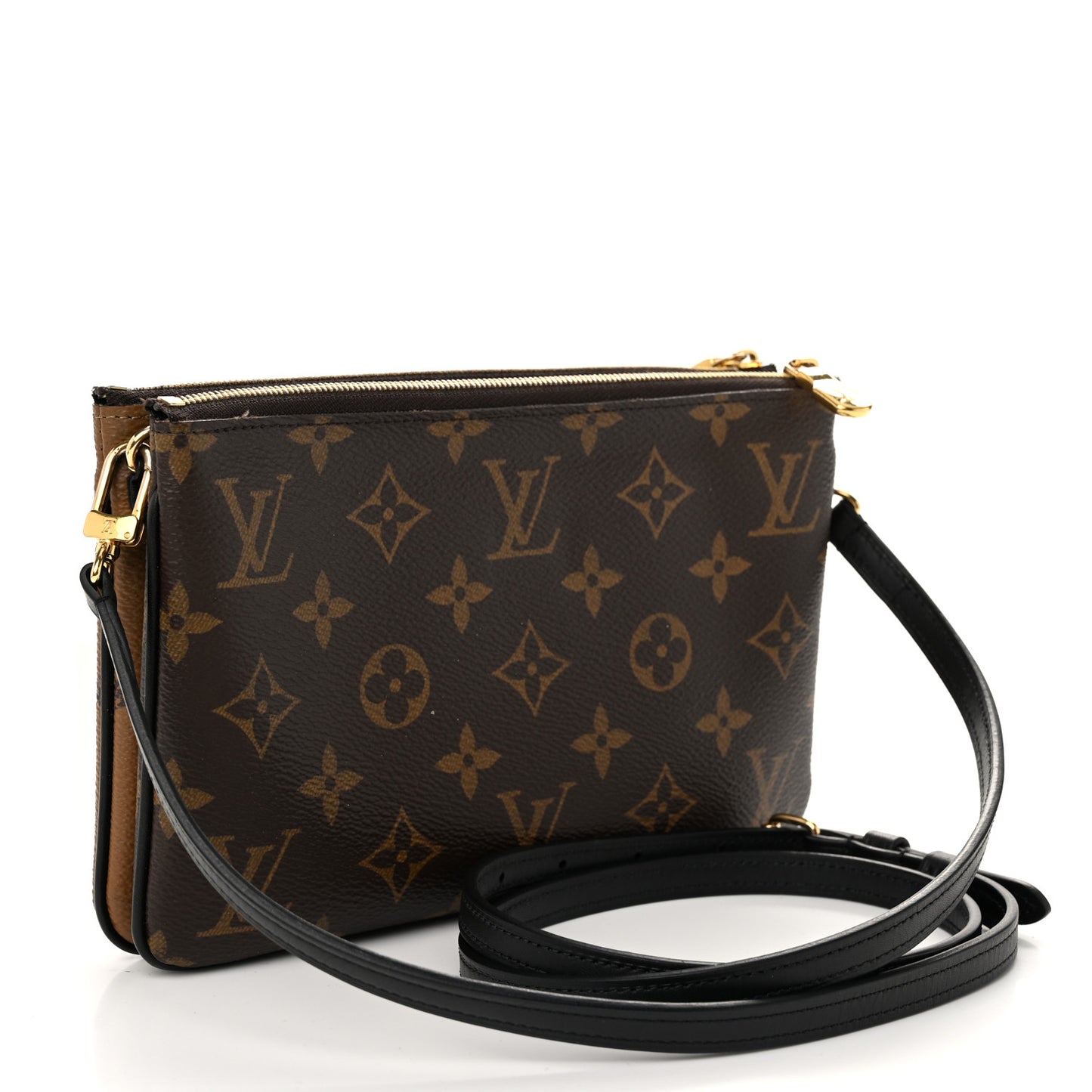 Reverse Monogram Giant Double Zip Pochette
