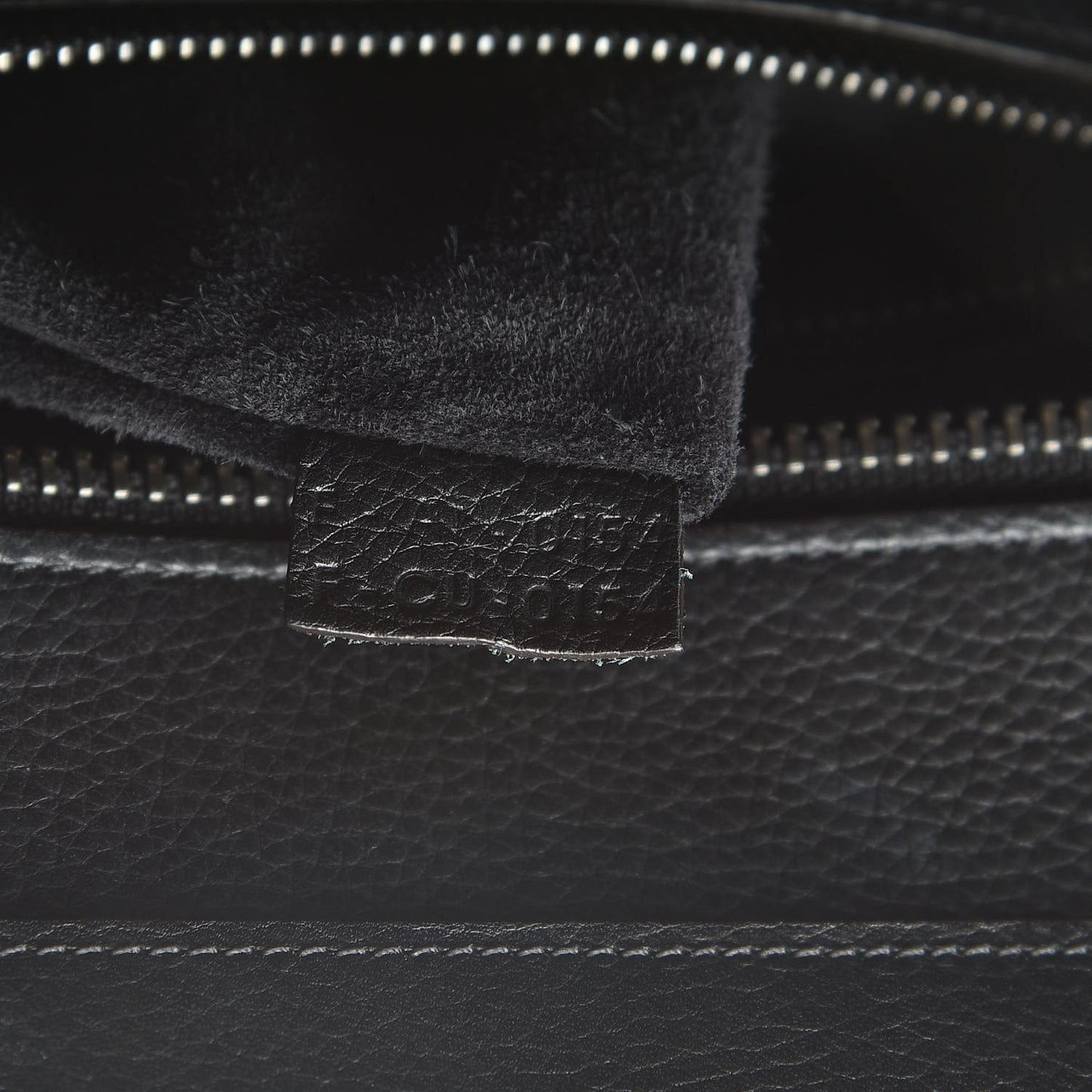Drummed Calfskin Micro Luggage Black